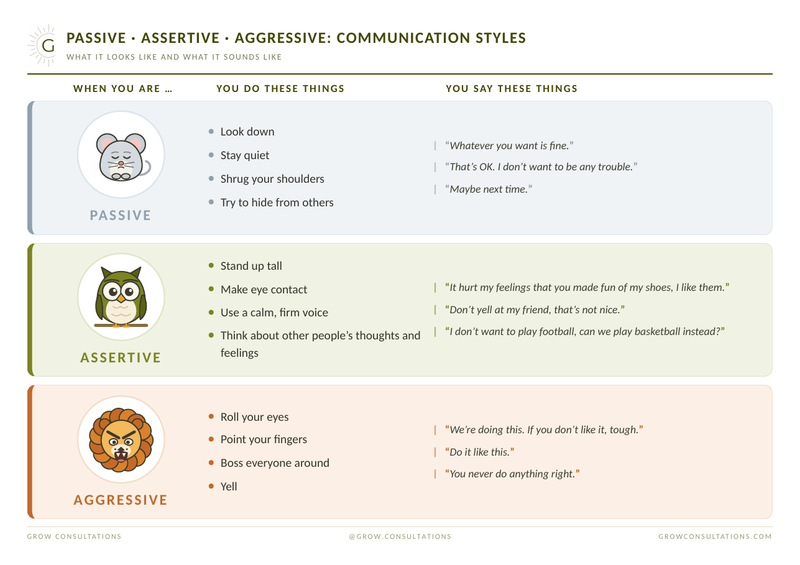Passive, Assertive, Aggressive: Communication Styles